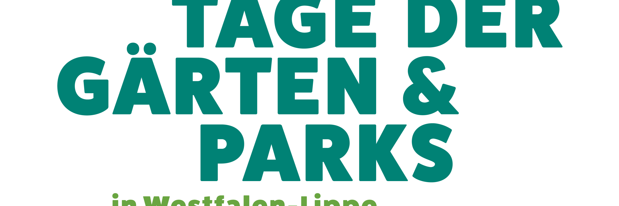 Schriftzug Tage der Gärten und Parks